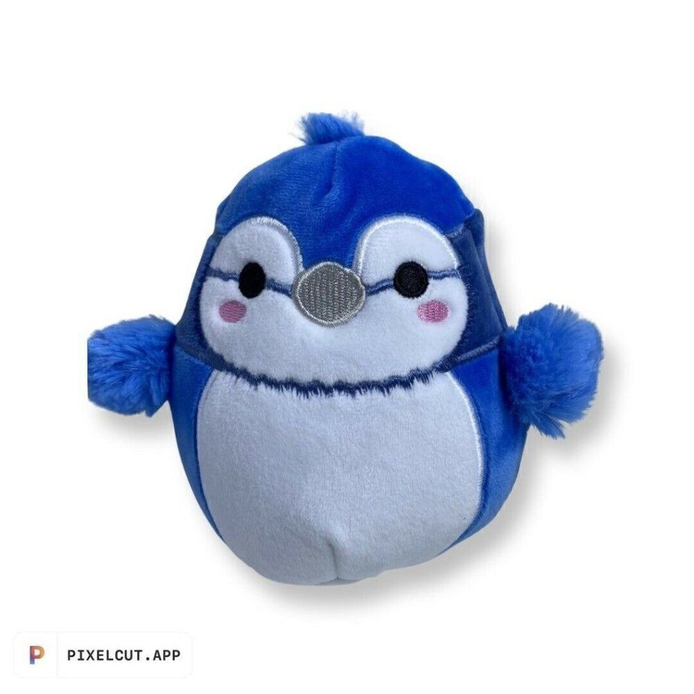 Kellytoy Squishmallow Babs The Blue Jay Bird 5 inch Plush Easter Pillow